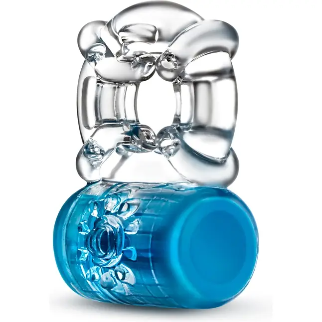 Синее эрекционное виброкольцо Pleaser Rechargeable C-Ring - Play With Me