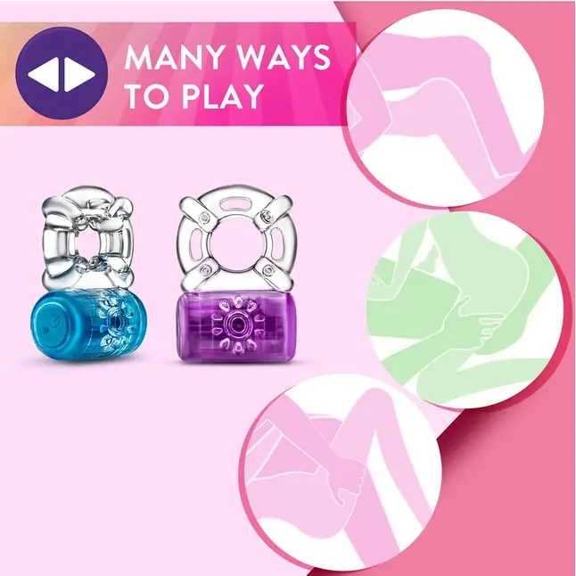 Фиолетовое эрекционное виброкольцо Pleaser Rechargeable C-Ring - Play With Me. Фотография 2.