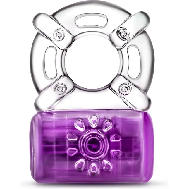 Фиолетовое эрекционное виброкольцо One Night Stand Vibrating C-Ring - Play With Me. Фотография 2.