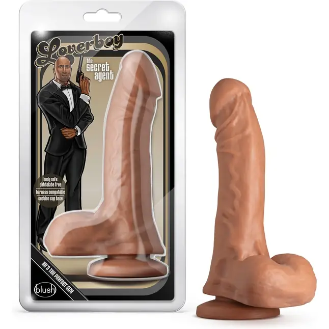 Кофейный фаллоимитатор The Secret Agent - 20,9 см - Loverboy. Фотография 3.