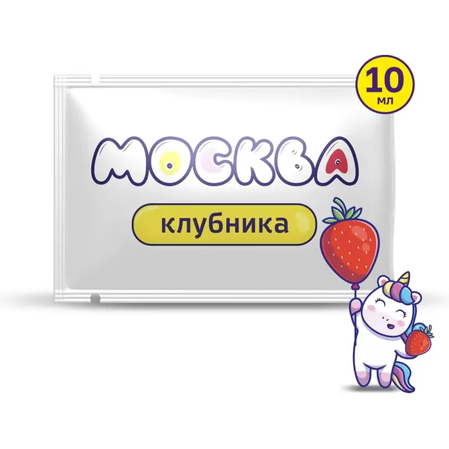 Универсальная смазка с ароматом клубники Москва Вкусная - 10 мл