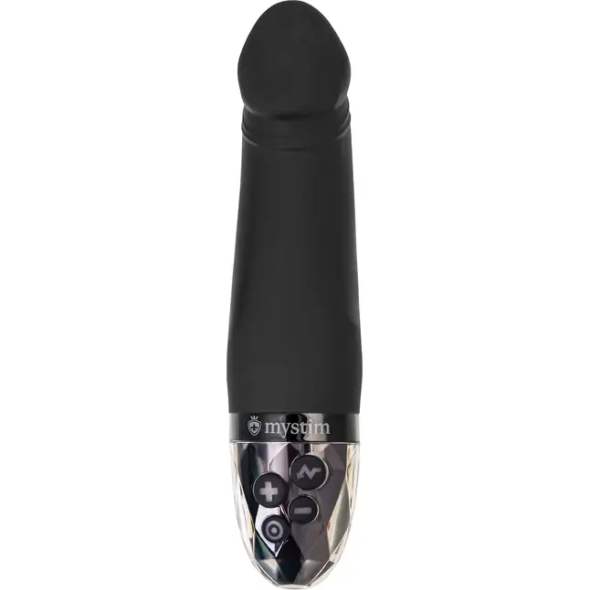 Черный вибратор с электростимуляцией Real Deal Neal - 16,5 см. Фотография 5.