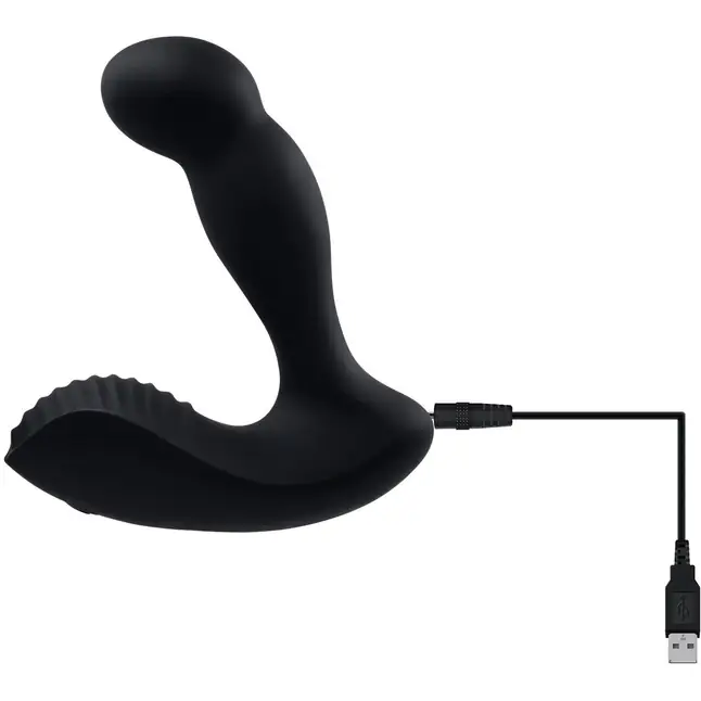 Черный массажер простаты Adams Come-Hither Prostate Massager - 13,5 см. Фотография 5.