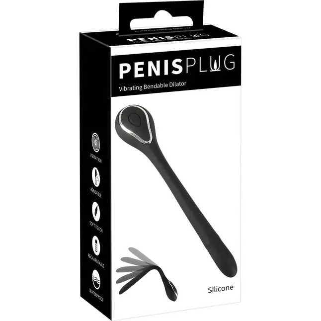 Черный гибкий уретральный стимулятор с вибрацией Vibrating Bendable Dilator - 13,5 см - You2Toys. Фотография 2.