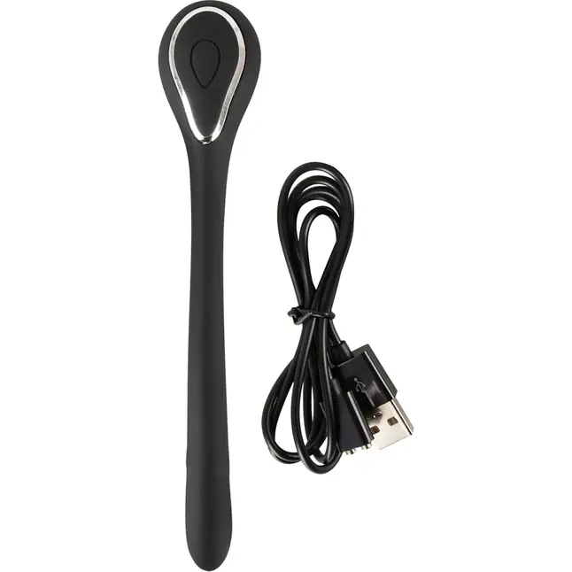 Черный гибкий уретральный стимулятор с вибрацией Vibrating Bendable Dilator - 13,5 см - You2Toys. Фотография 8.