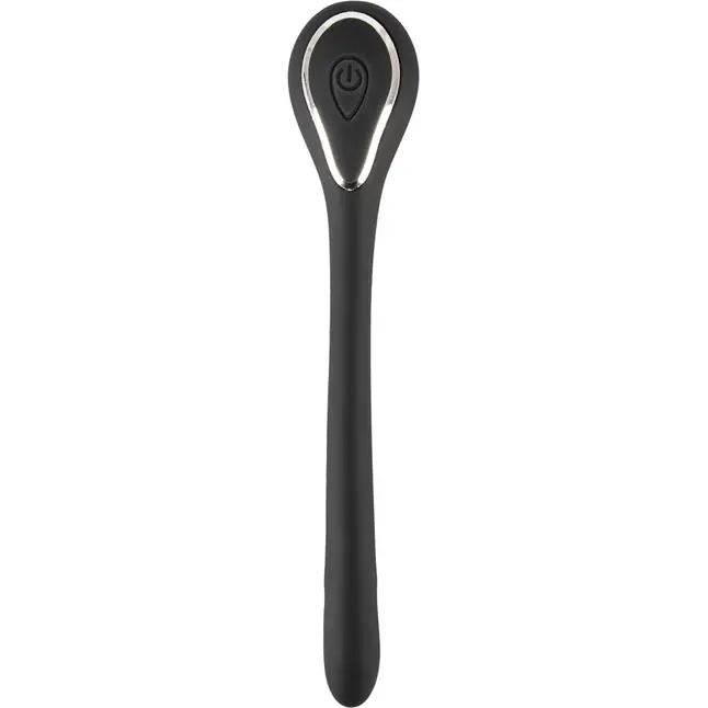 Черный гибкий уретральный стимулятор с вибрацией Vibrating Bendable Dilator - 13,5 см - You2Toys