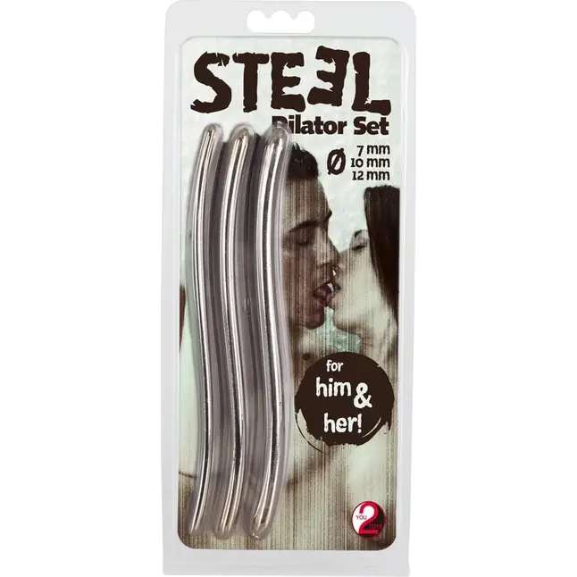 Набор из 3 серебристых диляторов для уретры 3 Dilators in a Set - You2Toys. Фотография 2.