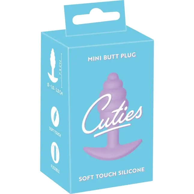 Фиолетовая анальная втулка Mini Butt Plug - 7,5 см. Фотография 2.