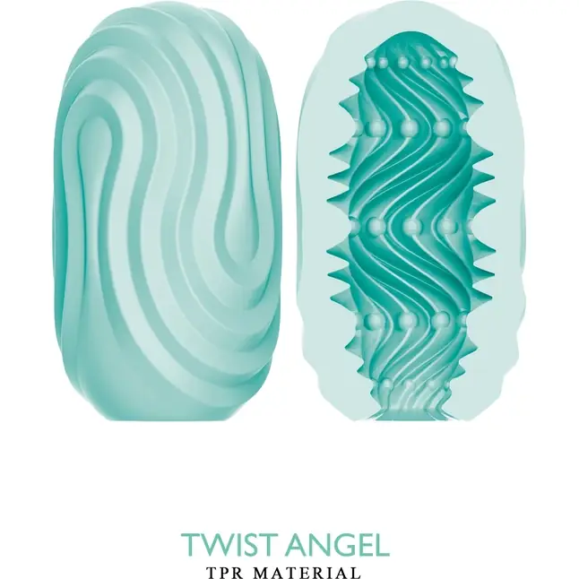 Бирюзовый мастурбатор-яйцо Twist Angel - Pretty Love. Фотография 2.