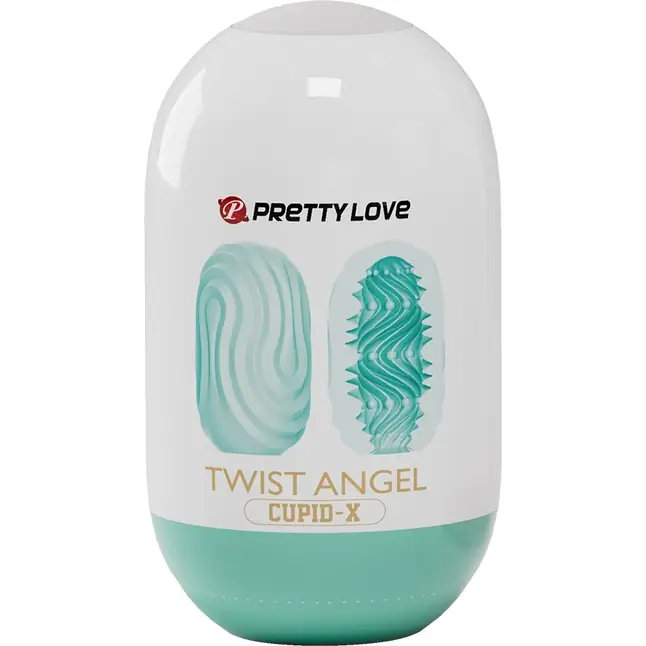 Бирюзовый мастурбатор-яйцо Twist Angel - Pretty Love