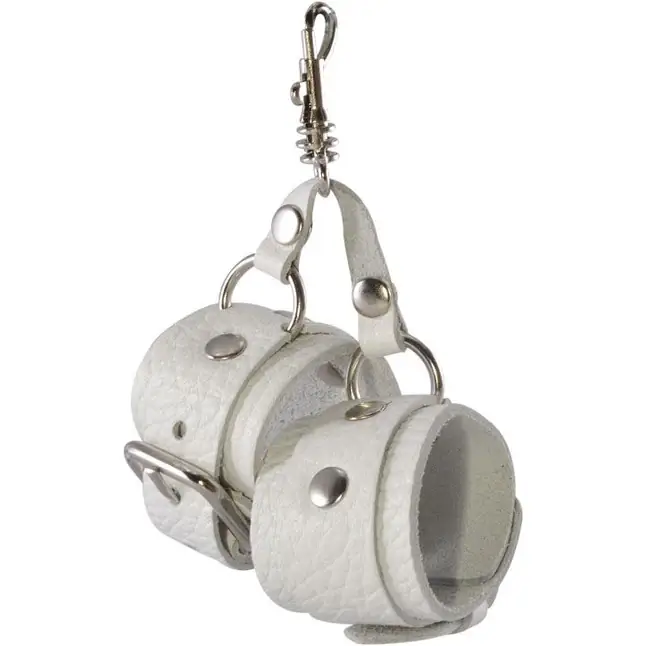 Белый брелок Наручники - BDSM accessories