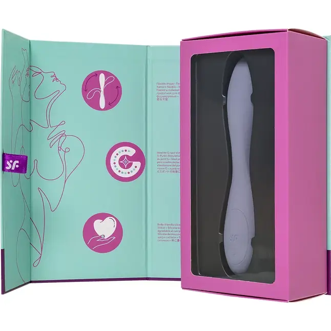 Сиреневый гибкий вибратор Satisfyer G-Spot Flex 2 - 19,5 см. Фотография 10.