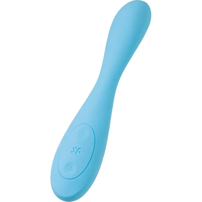 Голубой гибкий вибромассажер Satisfyer G-Spot Flex 4 - 19 см