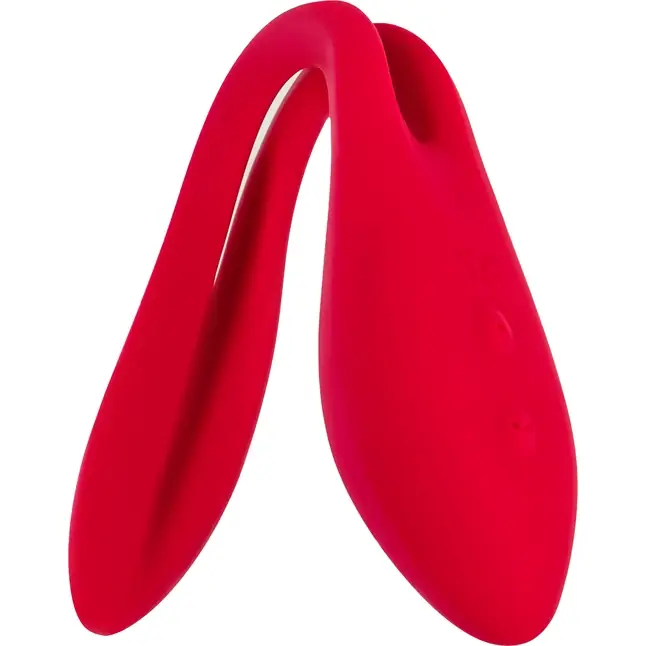 Красный многофункциональный вибратор для пар Satisfyer Elastic Joy. Фотография 8.