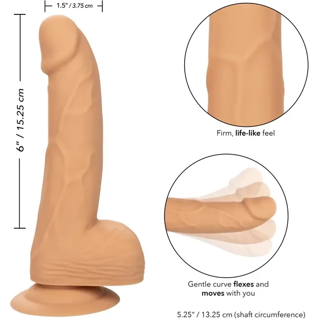 Телесный фаллоимитатор Silicone Studs 6 - 21 см - Studs. Фотография 3.