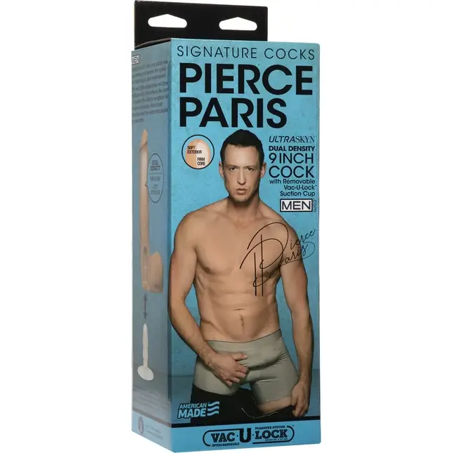 Телесный фаллоимитатор-реалистик Signature Cocks Pierce Paris со съемной присоской - 23,5 см - Signature Cocks. Фотография 3.
