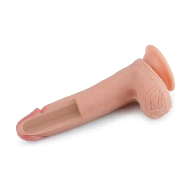 Телесный фаллоимитатор 8 Dual-Layered Silicone Nature Cock - 20,5 см. Фотография 3.