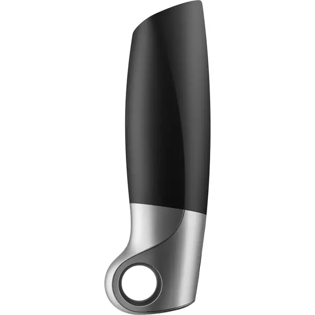 Черный мастурбатор с вибрацией Power Masturbator. Фотография 7.