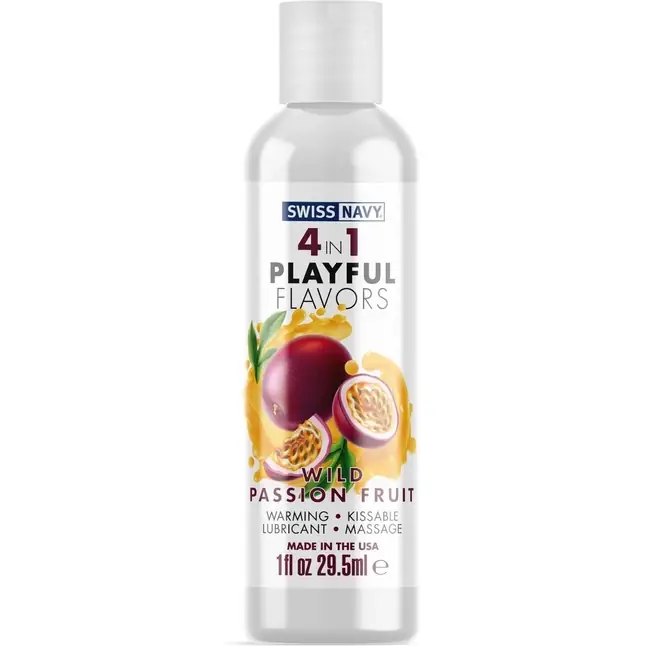 Массажный гель 4-в-1 Wild Passion Fruit с ароматом маракуйи - 29,5 мл - 4-in-1 Playful Flavors