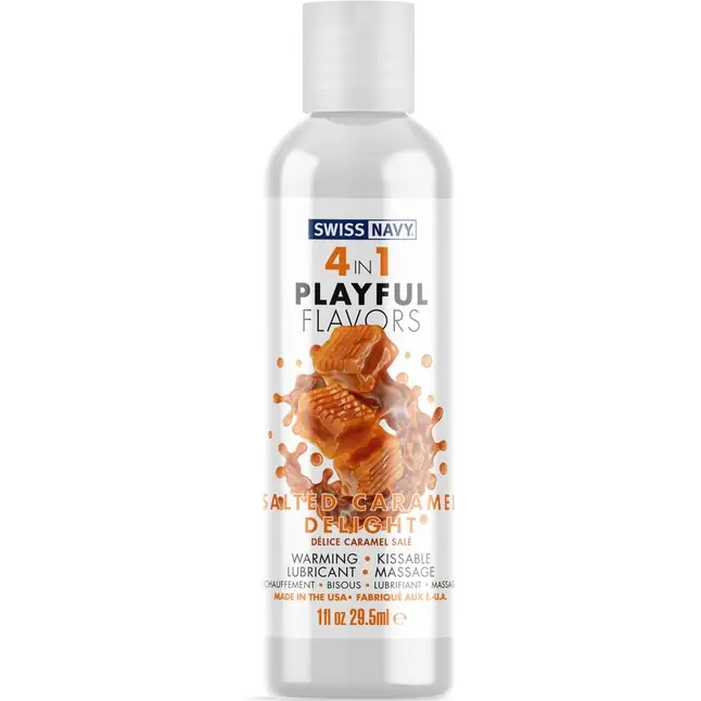 Массажный гель 4-в-1 Salted Caramel Delight с ароматом солёной карамели - 29,5 мл - 4-in-1 Playful Flavors