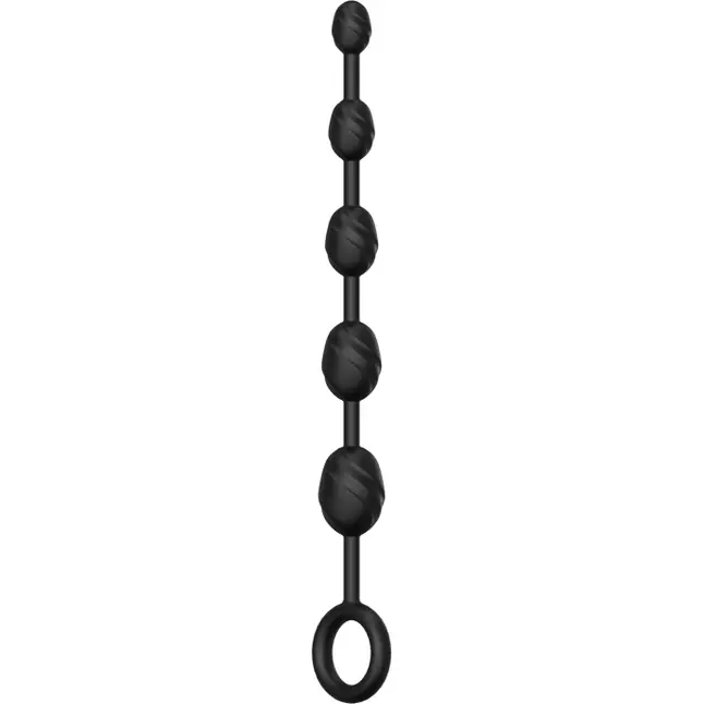 Черная анальная цепочка №03 Anal Chain - 30 см - BLKDESIRE. Фотография 4.