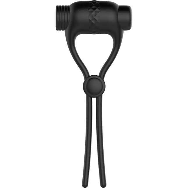 Черное перезаряжаемое эрекционное вибролассо №01 Vibrating Cock Ring - BLKDESIRE