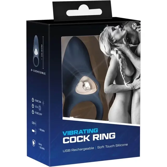 Синее эрекционное кольцо с вибрацией - You2Toys. Фотография 2.