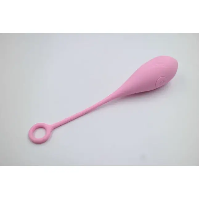 Розовое перезаряжаемое виброяйцо Basic Bullet Vibrator с пультом ДУ. Фотография 2.