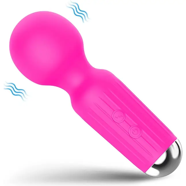 Розовый перезаряжаемый мини-wand Sweetie Wand. Фотография 4.