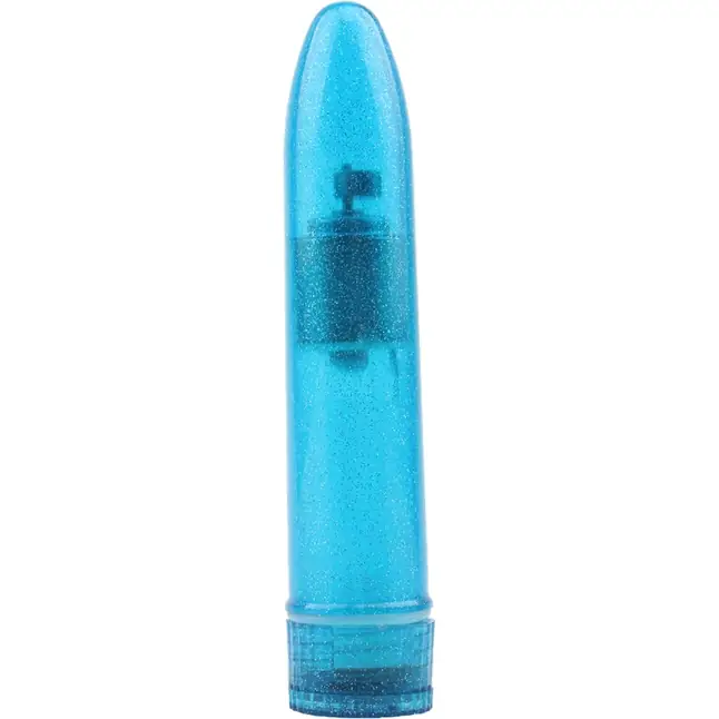Голубой мини-вибратор Slim Mini Vibe - 13,2 см - Hi-Basic