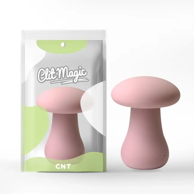Розовый перезаряжаемый клиторальный стимулятор-грибочек Oyster Mushroom