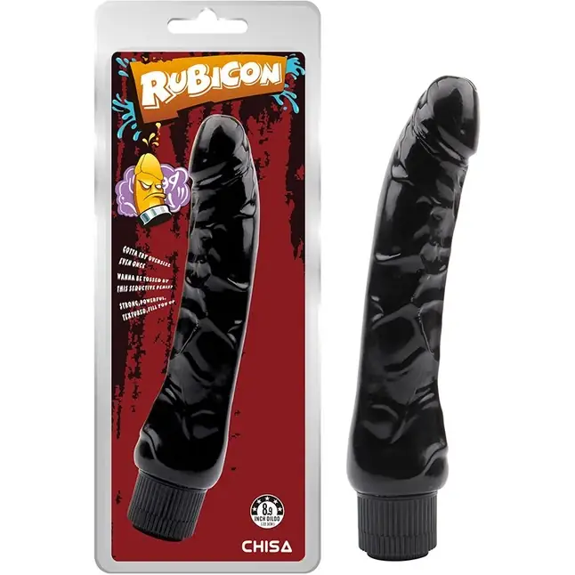 Черный вибратор-реалистик Vibe Cock - 22,5 см - Rubicon. Фотография 2.
