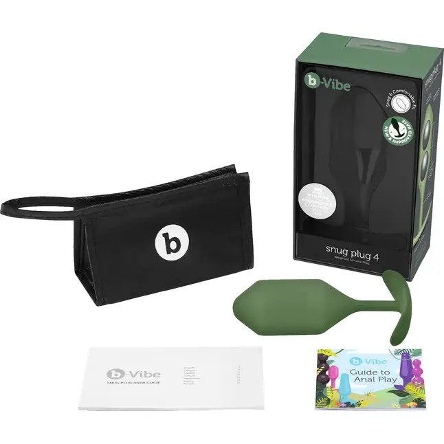 Пробка цвета хаки для ношения B-vibe Snug Plug 4 - 14 см. Фотография 5.