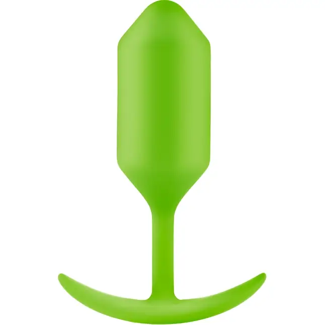 Лаймовая пробка для ношения B-vibe Snug Plug 3 - 12,7 см. Фотография 2.