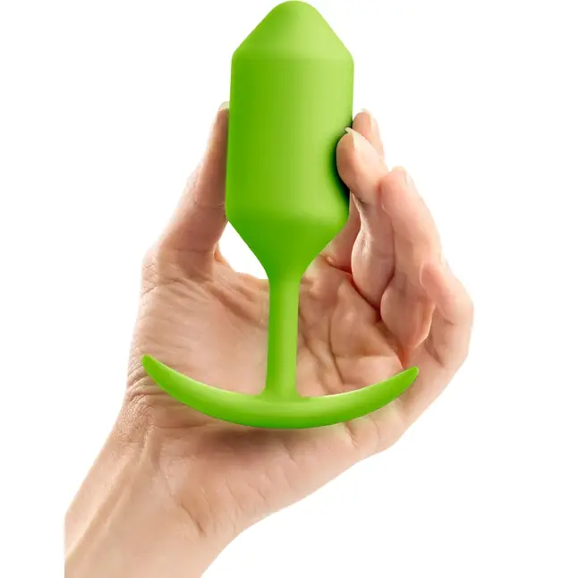 Лаймовая пробка для ношения B-vibe Snug Plug 3 - 12,7 см. Фотография 3.