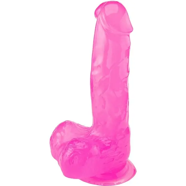 Розовый реалистичный фаллоимитатор - 18 см - Devi toy