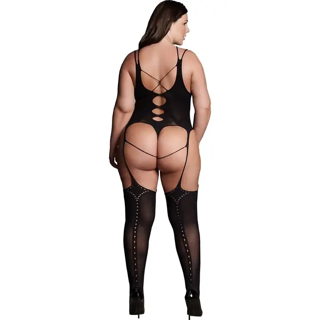 Эффектный боди-комбинезон Elara VII Bodystocking with Open Cups - Le Desir. Фотография 10.