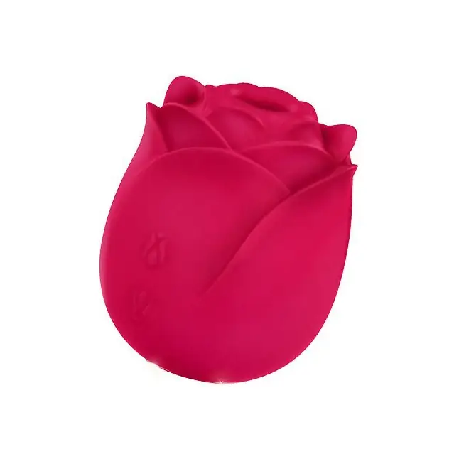 Малиновый вибростимулятор в форме бутона розы - VIVA ROSE TOYS. Фотография 2.