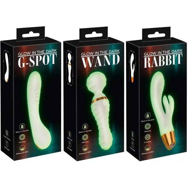 Набор из 3 светящихся в темноте вибраторов Glow in the Dark Set - You2Toys. Фотография 6.