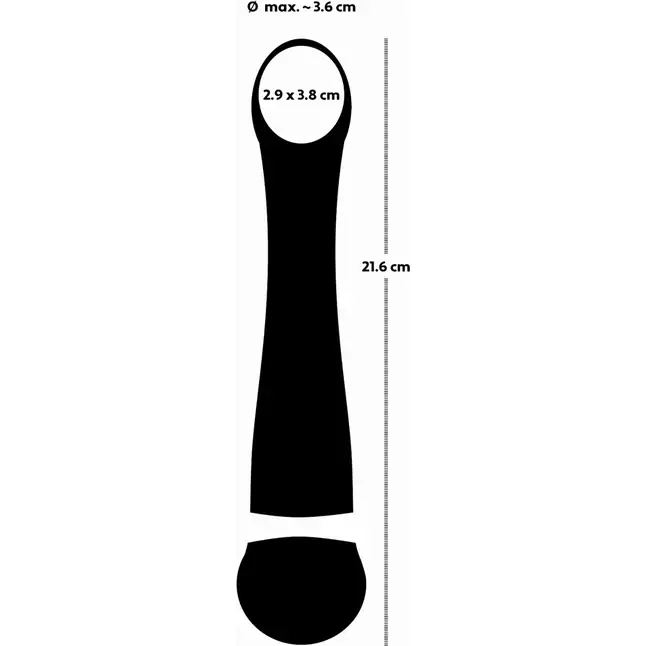 Черный вибромассажер с температурными режимами Hot n Cold - 21,6 см - You2Toys. Фотография 3.