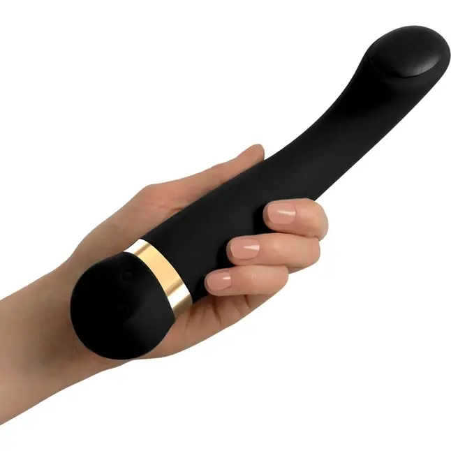 Черный вибромассажер с температурными режимами Hot n Cold - 21,6 см - You2Toys. Фотография 5.