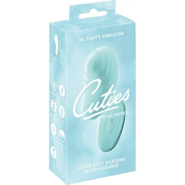 Аквамариновый вибратор в трусики с пультом ДУ Panty Vibrator - You2Toys. Фотография 2.