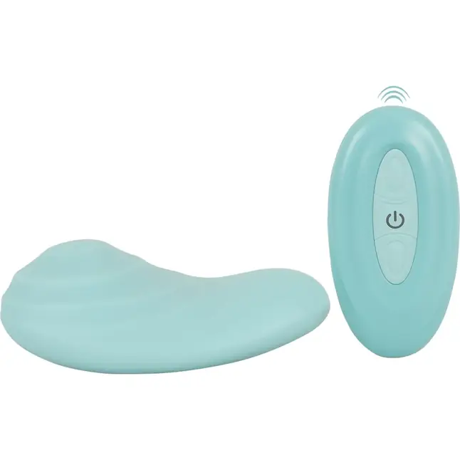 Аквамариновый вибратор в трусики с пультом ДУ Panty Vibrator - You2Toys