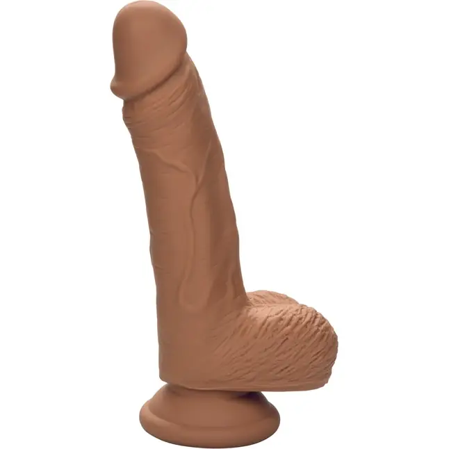 Коричневый фаллоимитатор Dual Density Silicone Studs - 17,75 см - Studs