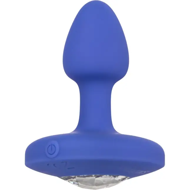 Синяя анальная вибропробка Small Rechargeable Vibrating Probe - 7,5 см - Cheeky. Фотография 5.