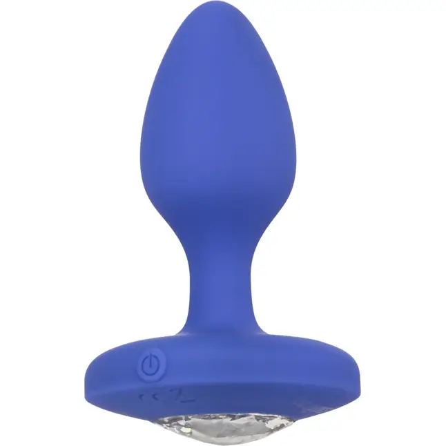 Синяя анальная вибропробка Medium Rechargeable Vibrating Probe - 9,5 см - Cheeky. Фотография 5.