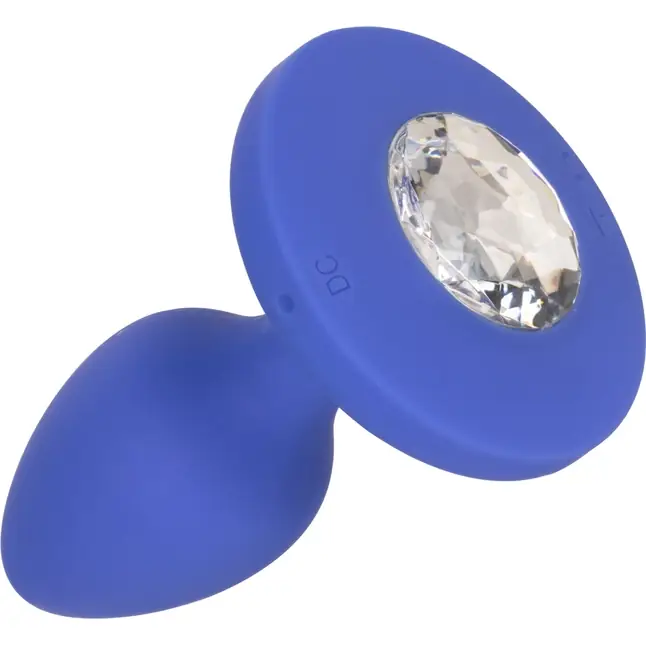 Синяя анальная вибропробка Medium Rechargeable Vibrating Probe - 9,5 см - Cheeky. Фотография 7.