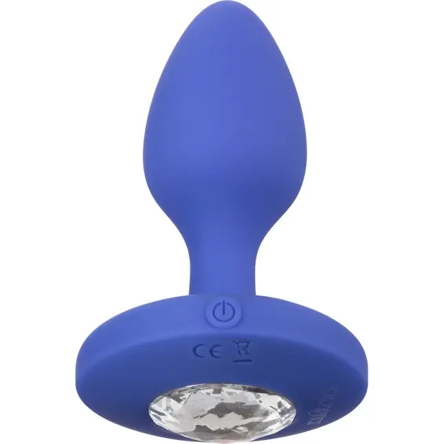 Синяя анальная вибропробка Medium Rechargeable Vibrating Probe - 9,5 см - Cheeky