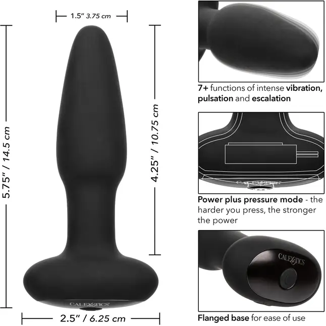 Черная анальная вибропробка Bionic Pressure Rimming Probe - 14,5 см - Bionic. Фотография 4.