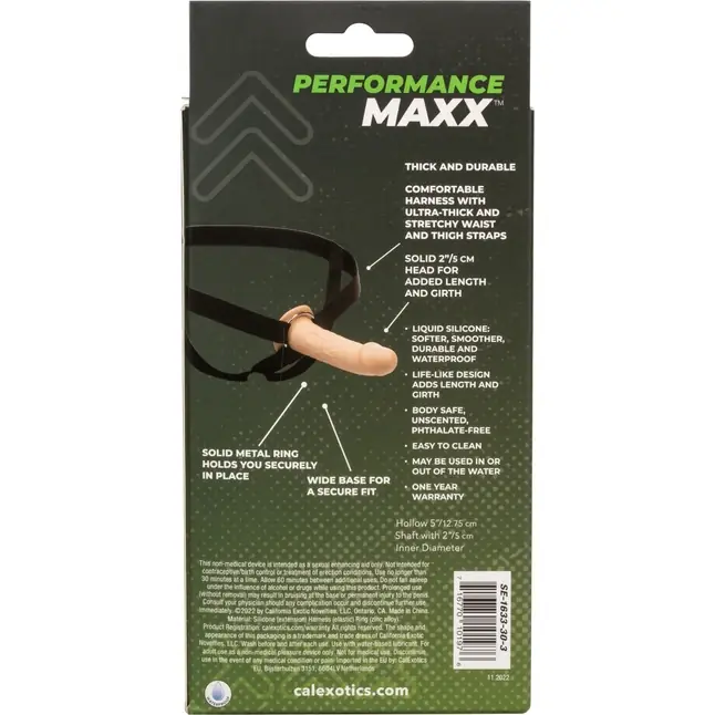 Телесный фаллопротез Life-Like Extension with Harness - 17,75 см - Performance Maxx. Фотография 16.